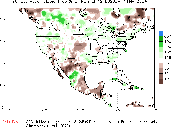 90-Day Normal Precipitation