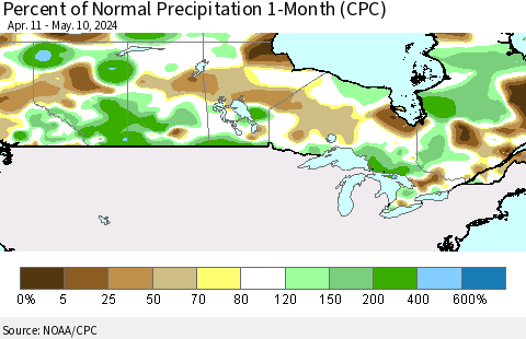 Percent of Normal Precipitation 1-Month