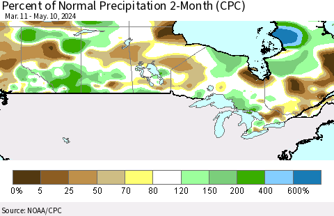 Percent of Normal Precipitation 2-Month