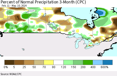 Percent of Normal Precipitation 3-Month